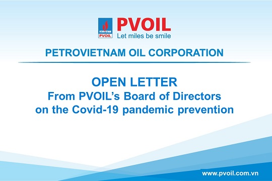 Open letter from PVOIL’s Board of Directors on the Covid-19 pandemic prevention