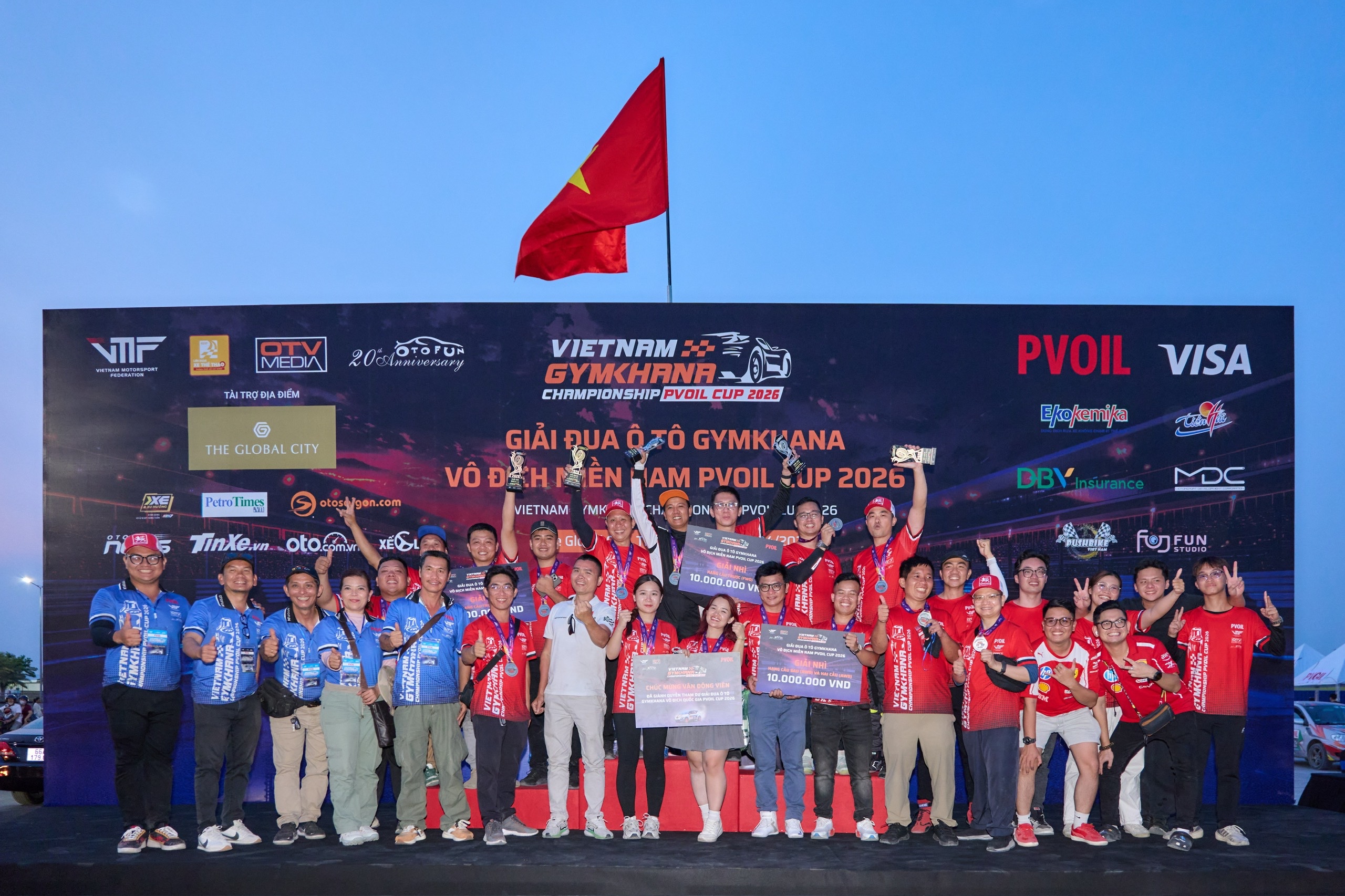 Giải đua Ô tô Gymkhana Vô địch Miền Nam PVOIL Cup 2026 tìm ra những nhà vô địch