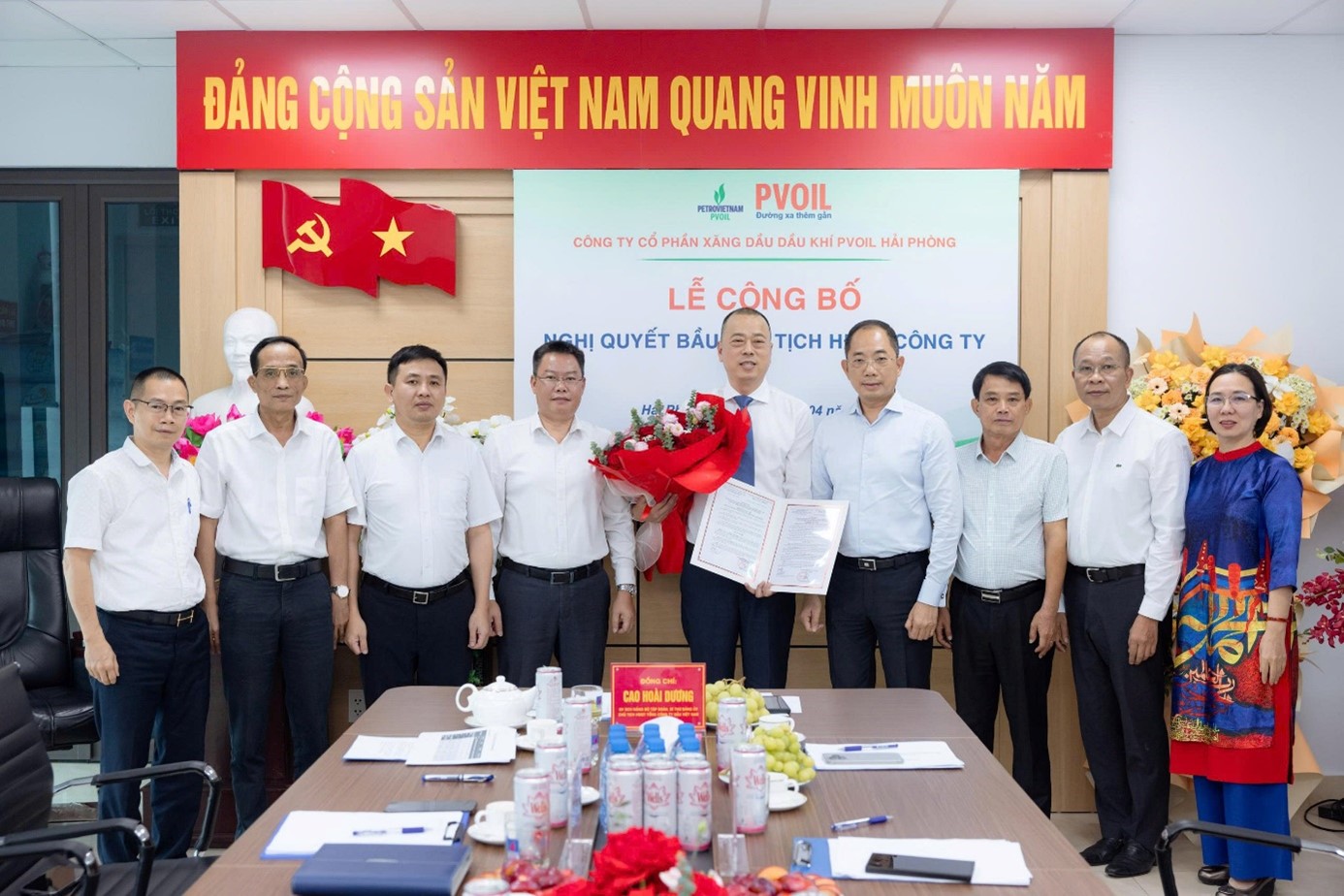 PVOIL Hải Phòng kiện toàn nhân sự cấp cao, ông Đặng Tiến Dũng được bầu làm Chủ tịch HĐQT
